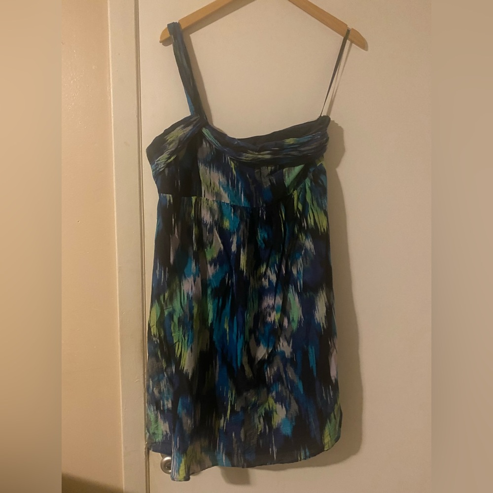 Loft One Shoulder Print Dress